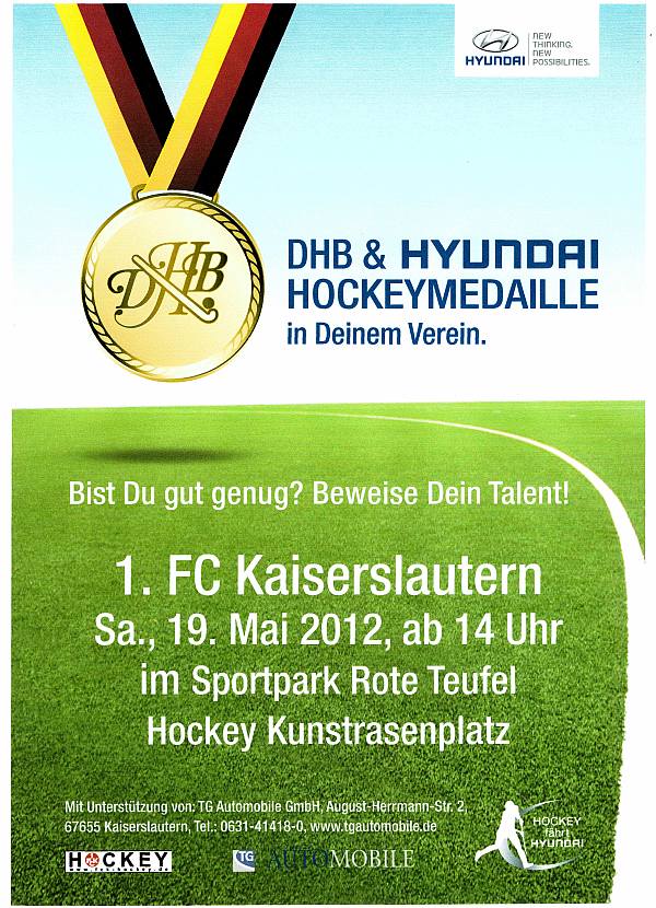 1. FCK Hyundai Hockeymedaille